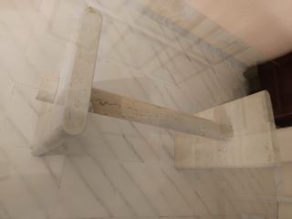 Mesa comedor cristal y pie mármol travertino