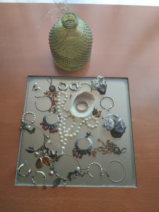 Conjunto Joyas Vintage Perlas y Conchoas