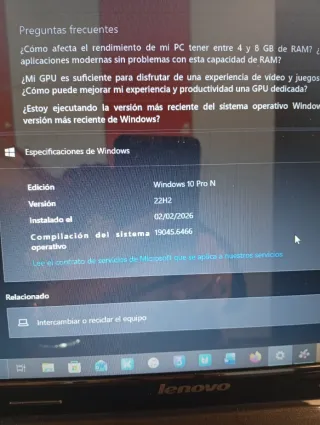 Portátil Lenovo Negro