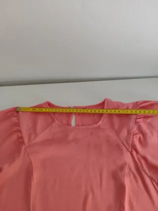 Blusa rosa lino manga corta