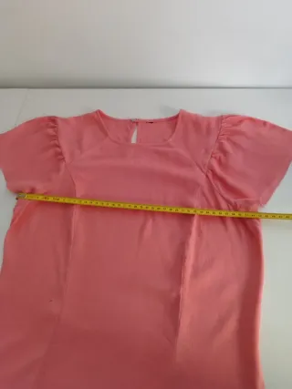 Blusa rosa lino manga corta