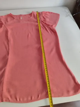 Blusa rosa lino manga corta