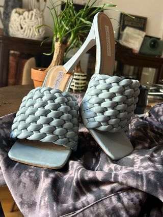 Tacones azules talla 40