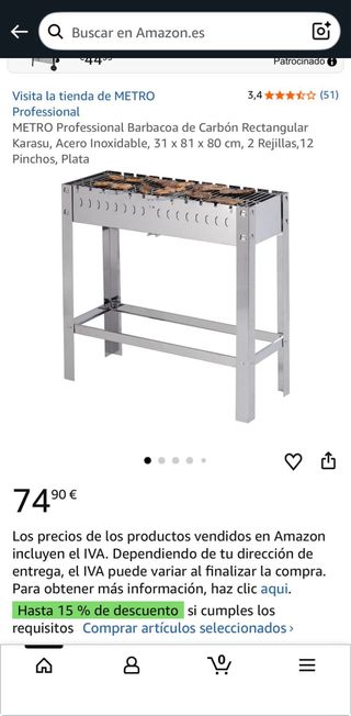 Barbacoa Acero Inoxidable 31x81x80