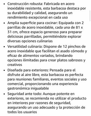 Barbacoa Acero Inoxidable 31x81x80