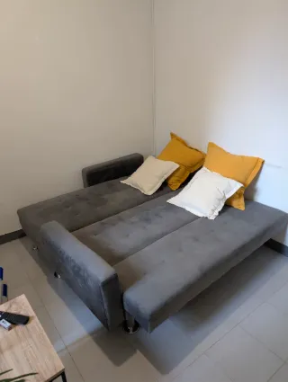 Sofá Cama Chaise Longe Gris