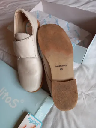 Zapatos comunión niño Angelitos beige