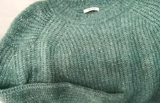 Jersey verde turquesa de mohair