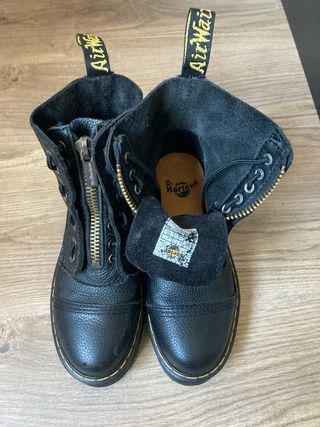 Botas Militares Cremallera Negra