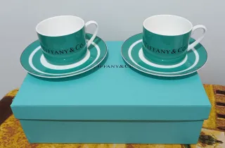Set 2 Tazze e Piattini Tiffany & Co. Verde Acqua