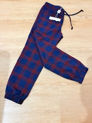 Pantalón infantil cuadros 70 cm de largo