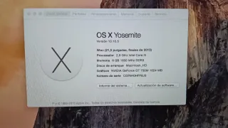 iMac 21,5 OS X Yosemite Finales 2013