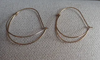 Pendientes dorados aro doble