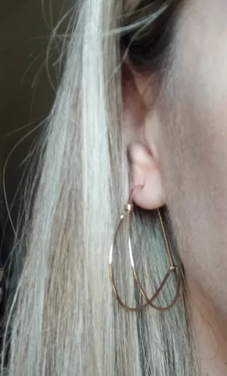 Pendientes dorados aro doble