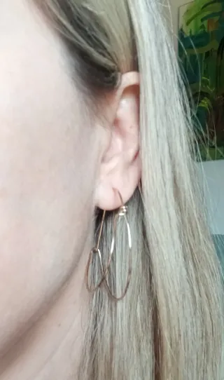 Pendientes dorados aro doble