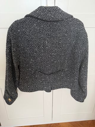 Blazer crop jaspeada Zara