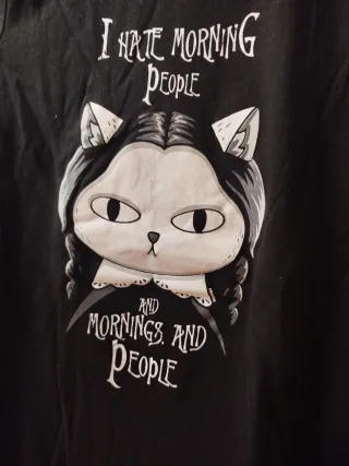 Camisetade gato miércoles Talla M