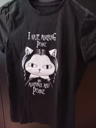 Camisetade gato miércoles Talla M