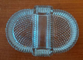 Saliera doppia vintage in vetro