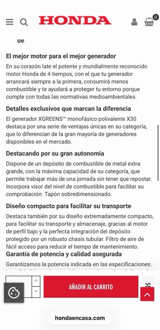 Generador Honda X30 3000VA