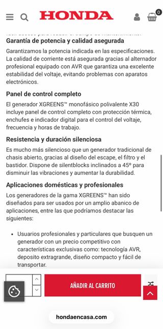 Generador Honda X30 3000VA