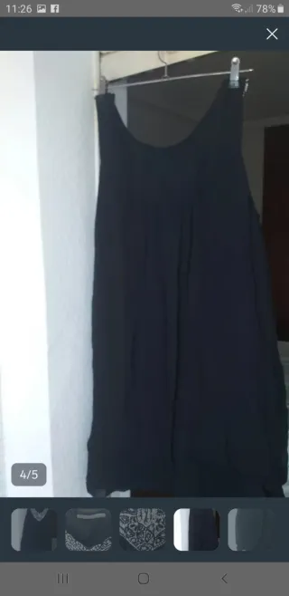 Vestido Negro Zara Pedrería