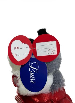Peluche lupetto husky San Valentino