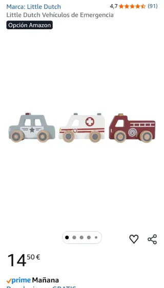 6 Coches de Madera Juguete