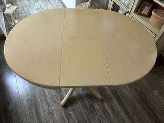 Mesa extensible madera maciza lacada (verde claro)