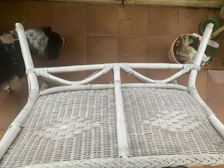 Banco de mimbre para 2 personas