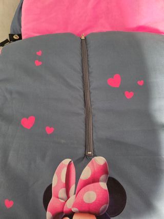 Saco Carrito Bebé Minnie Corazones Gris