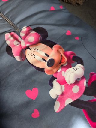 Saco Carrito Bebé Minnie Corazones Gris