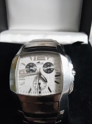 Reloj Lotus Hombre Plata y Blanco