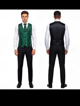 Traje de novio a medida púrpura y negro