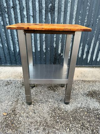 Mesa Auxiliar Industrial Madera y Metal