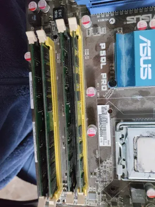 Kit placa Base, procesador Q6600, 8Gb de ram