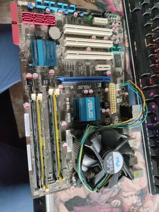 Kit placa Base, procesador Q6600, 8Gb de ram