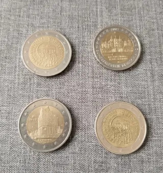 Lote 4 monedas 2€ Alemania