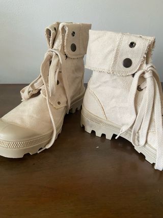 Scarponcini 36 casual tela grezza Made in Italy