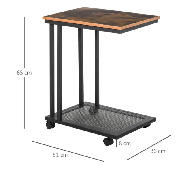 Mesa auxiliar C con ruedas