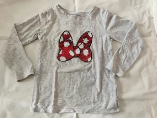 Camiseta Minnie Larga Lentejuelas Roja