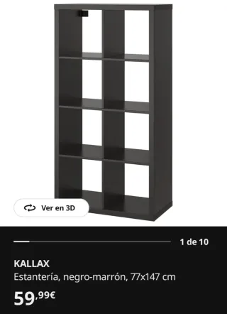 Estantería Kallax IKEA Negra