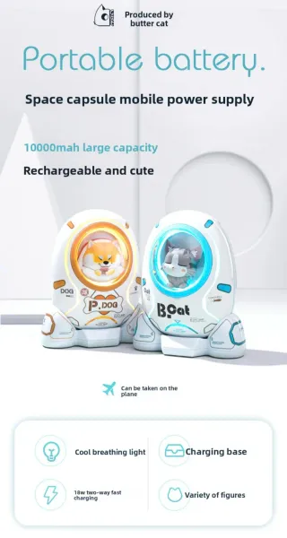 P.DOG Batería externa Power Bank 10000mAh 18W