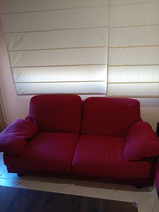 Sofá de 2 plazas rojo desenfundables