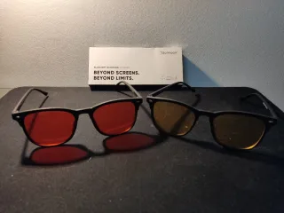 gafas con bloqueo de luz azul (rojas-amarillas)