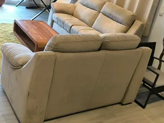 Conjunto de dos sofas beige/gris ,electrico