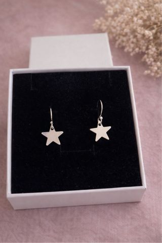 Pendientes estrella plata esterlina