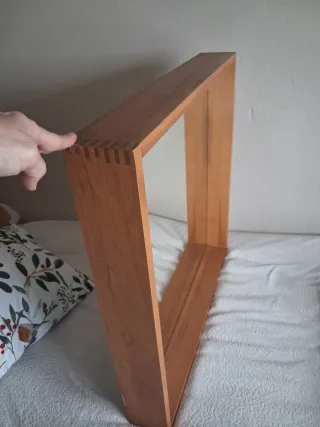 Espejo cuadrado madera