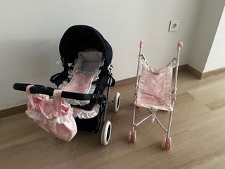 Carrito y silleta para muñeca