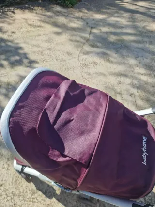 Carrito de bebé Babyhome color burdeos